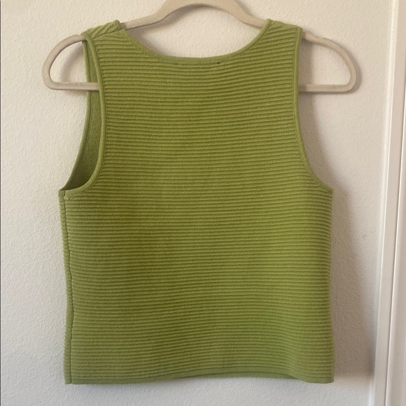 Green Ribbed Women's Top - Picture 3 of 3